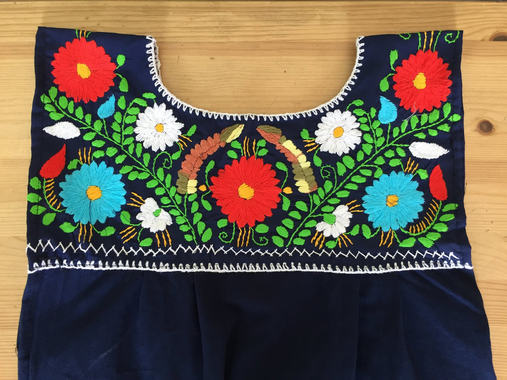 Maxi Isidra, Hand Embroidered Mexican Loose Dress